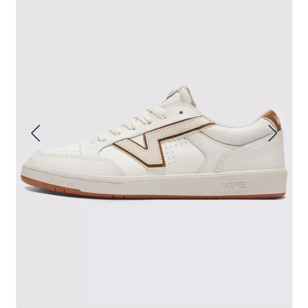 ISO! ISO! Vans White and Brown Sneakers Classic Low-Top Design